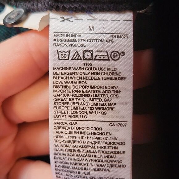 Gap Ruffle Flannel Shirt Dress Size S - Picture 7 of 7